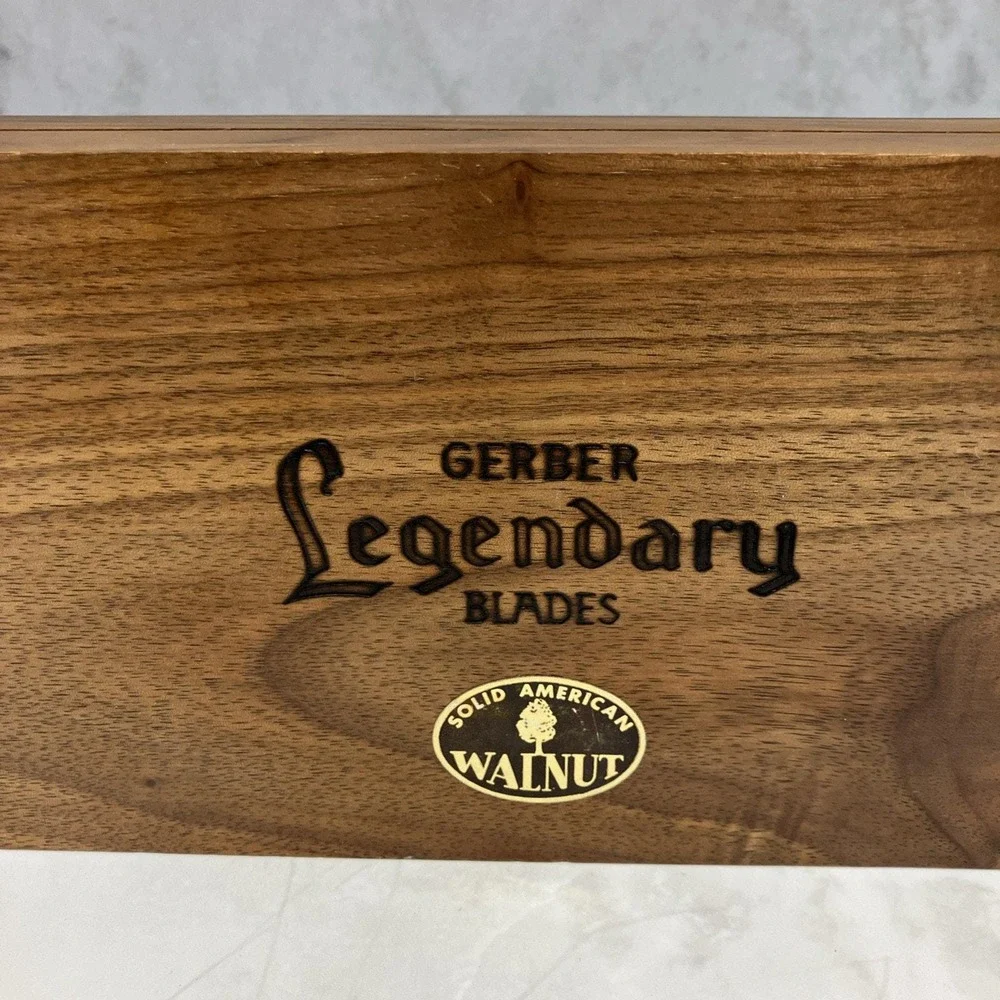 2-Piece Carving Set Fork Knife Gerber Legendary Blades with Box Vintage